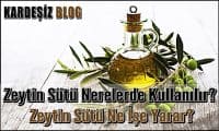 Zeytin Sütü Nerelerde Kullanılır